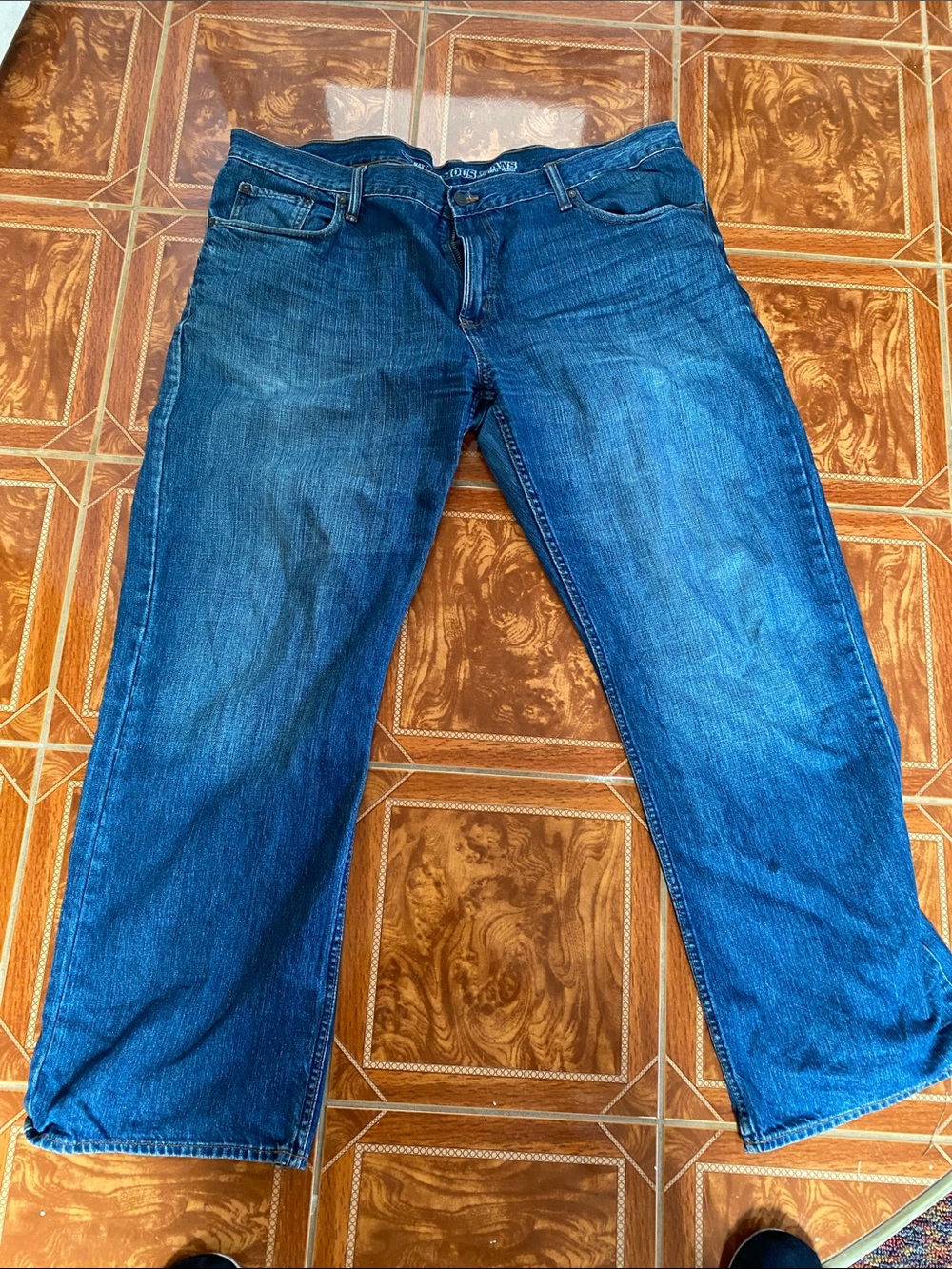 Old Navy Men's Dark Blue Relaxed Fit Jeans